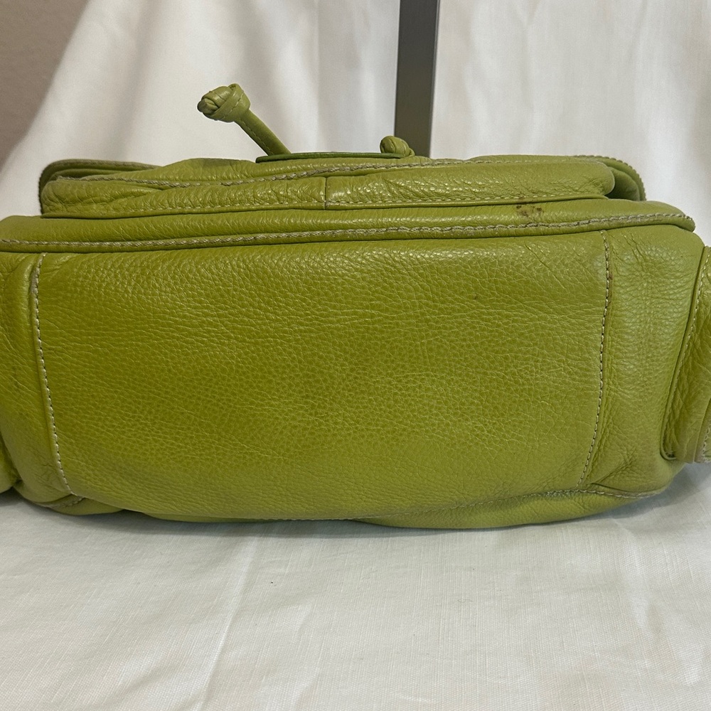 Marc Jacobs Lime Green Pebble Leather Shoulder Bag - Picture 8 of 15